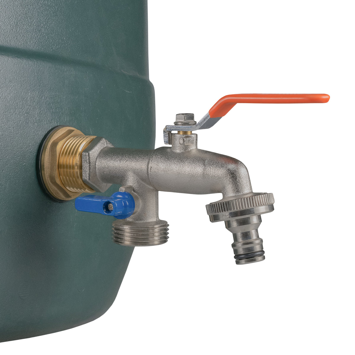 Water Butt Brass Kit 3/4" with Double Tap and Drill Bit