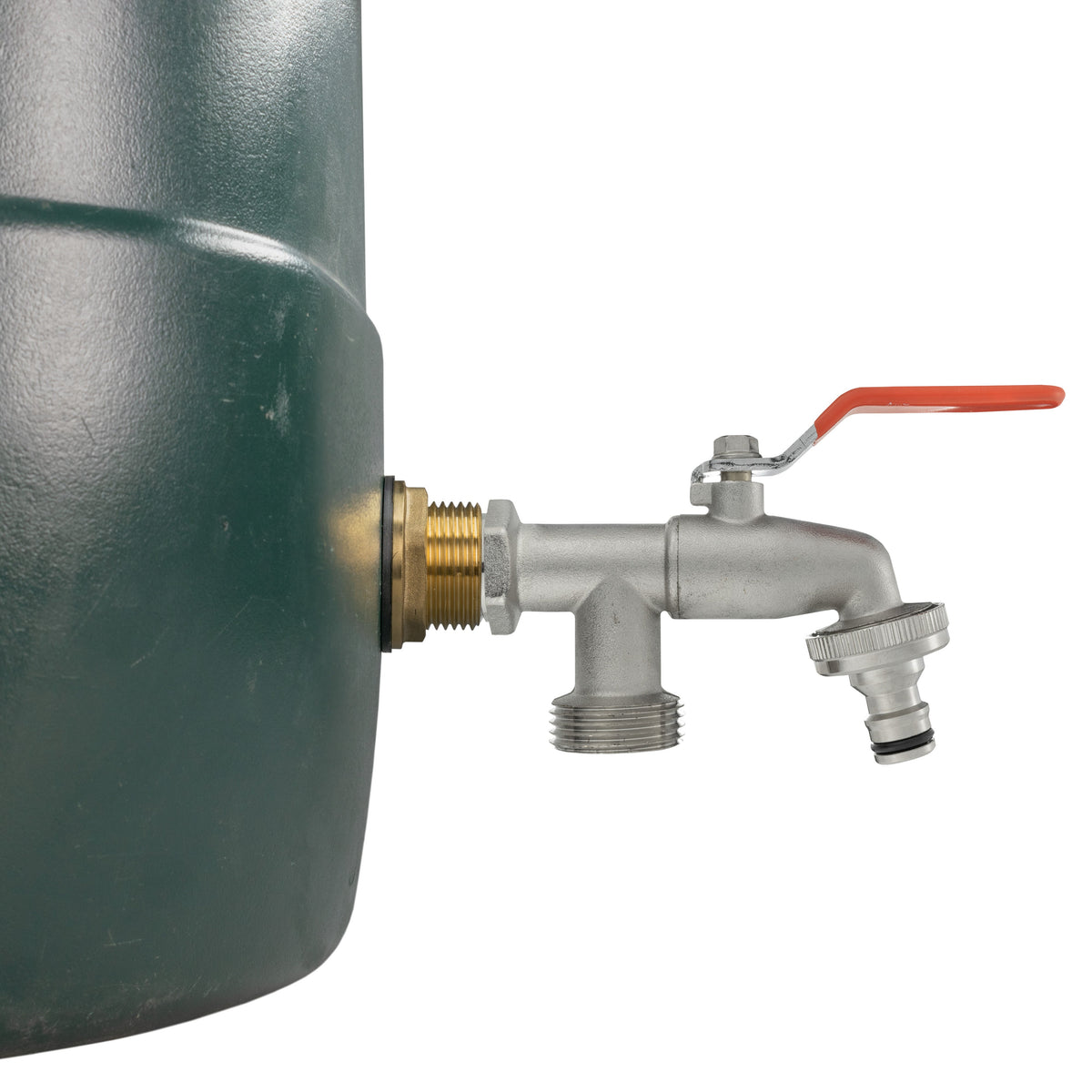 Water Butt Brass Kit 3/4" with Double Tap and Drill Bit