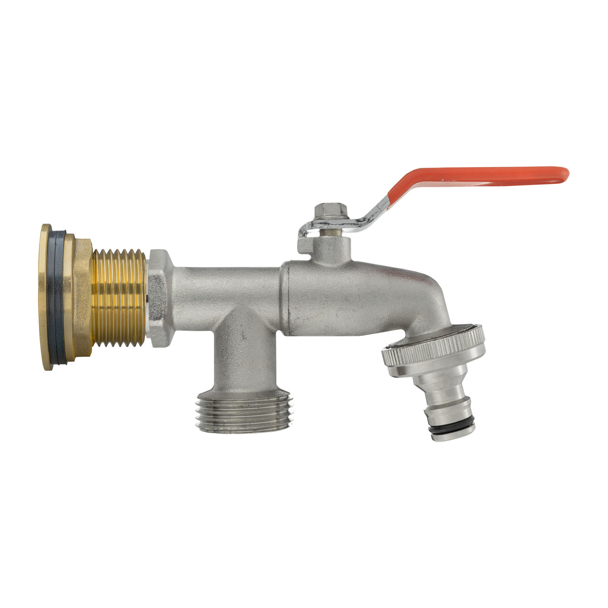 Water Butt Brass Kit 3/4" with Double Tap and Drill Bit