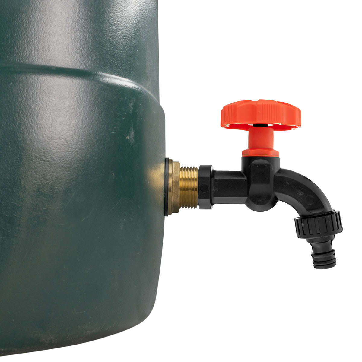 Water Butt Brass Kit 3/4" with Black Dial Tap and Drill Bit