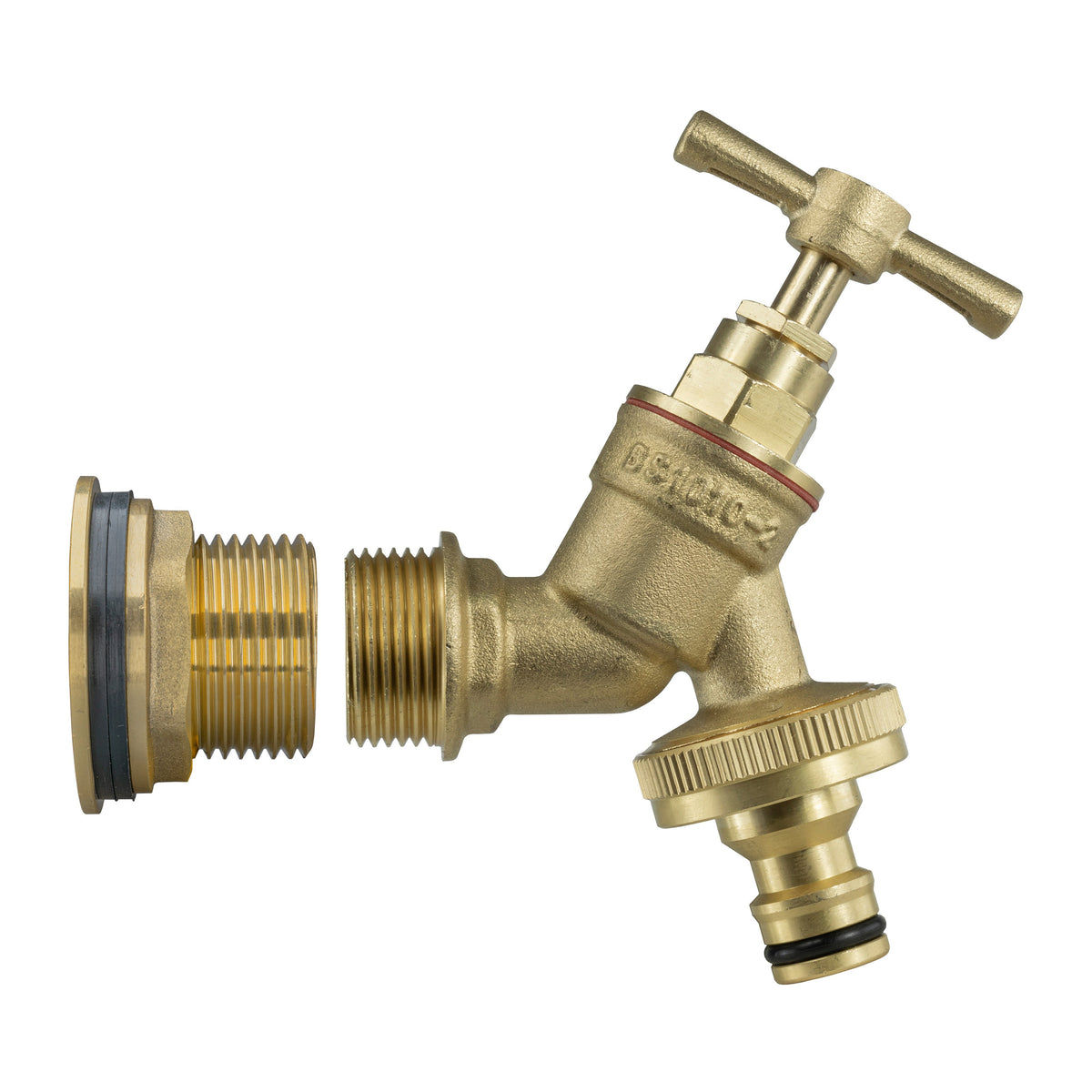Water Butt Brass Kit 1" with Brass Quick Connect Tap