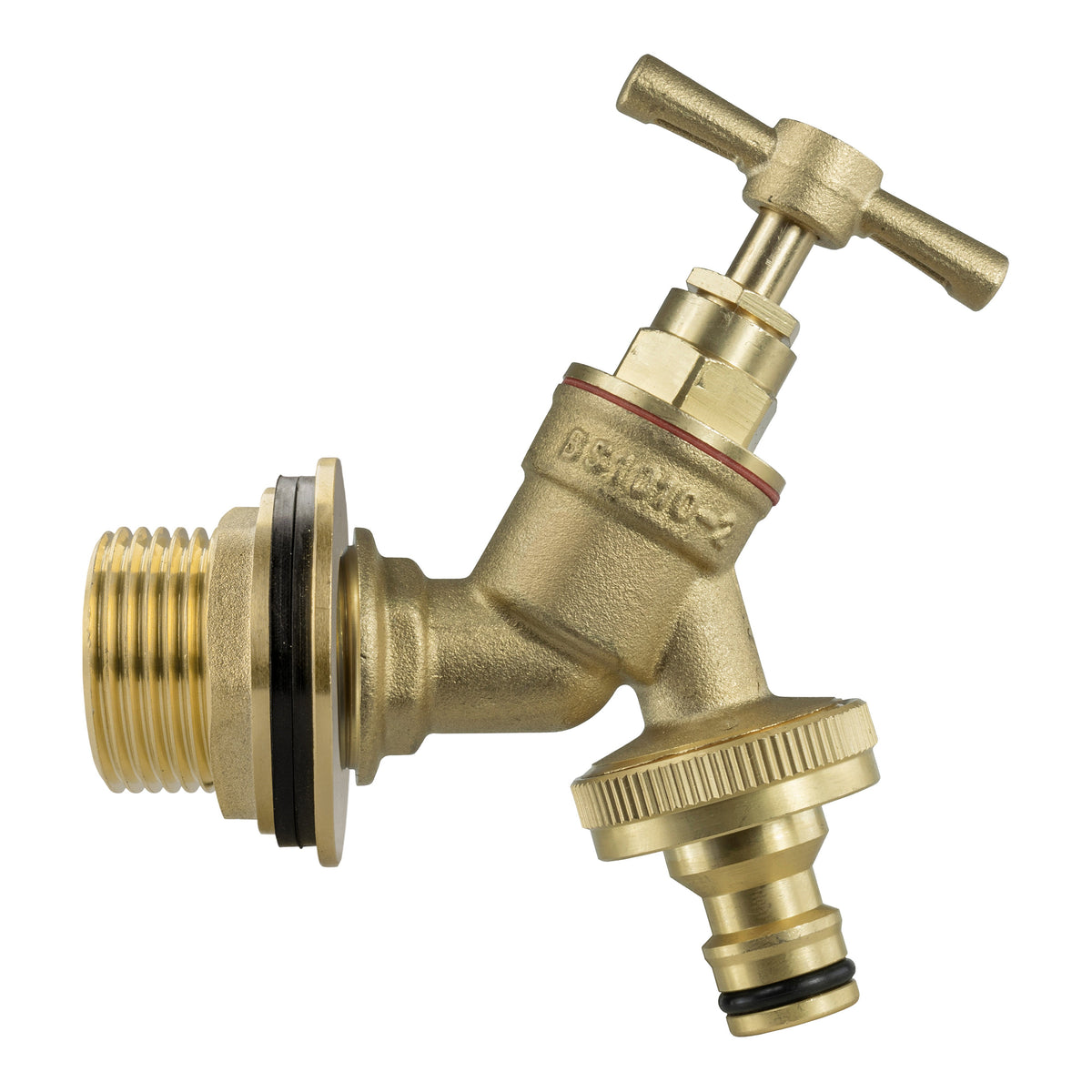 Water Butt Brass Kit 1" with Brass Quick Connect Tap