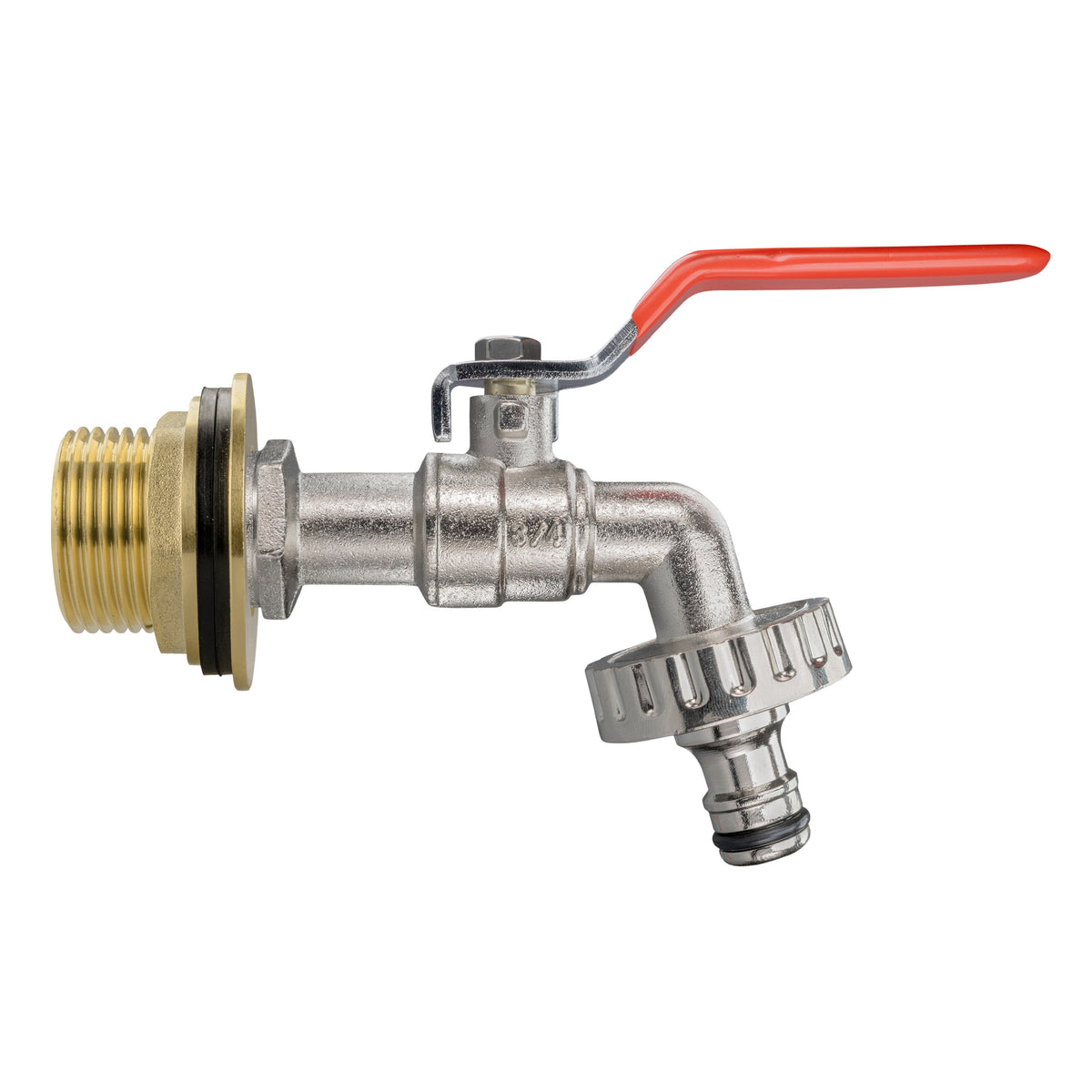 Water Butt Brass Kit 1" with Quick Connect Lever Tap