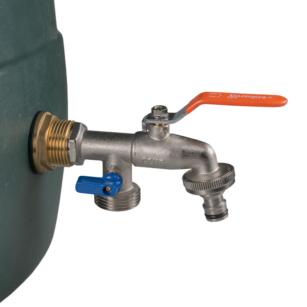 Water Butt Brass Kit 1" with Double Tap