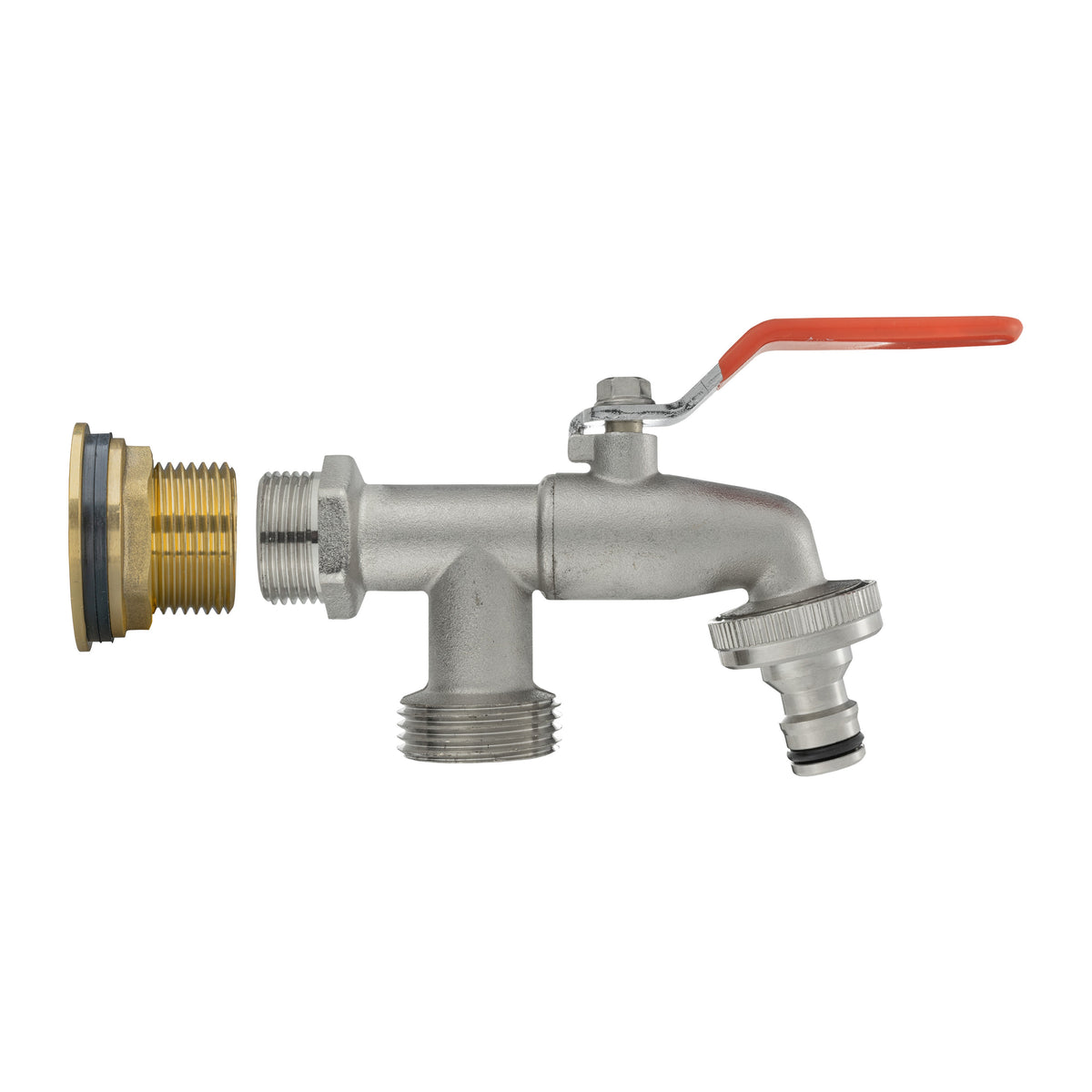 Water Butt Brass Kit 1" with Double Tap