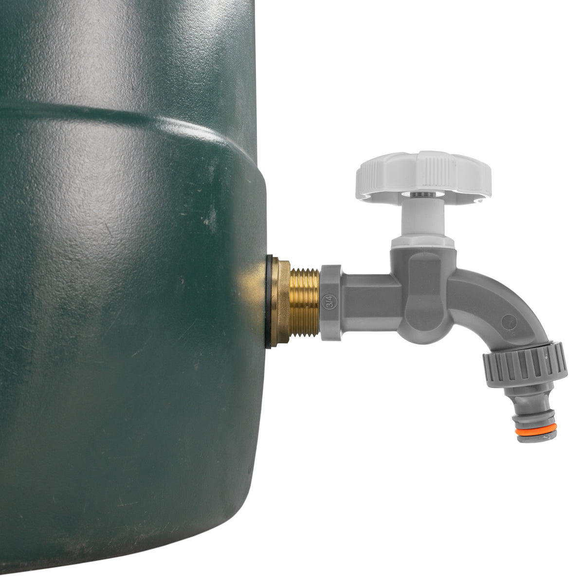 Water Butt Brass Kit 1" with Grey Dial Tap