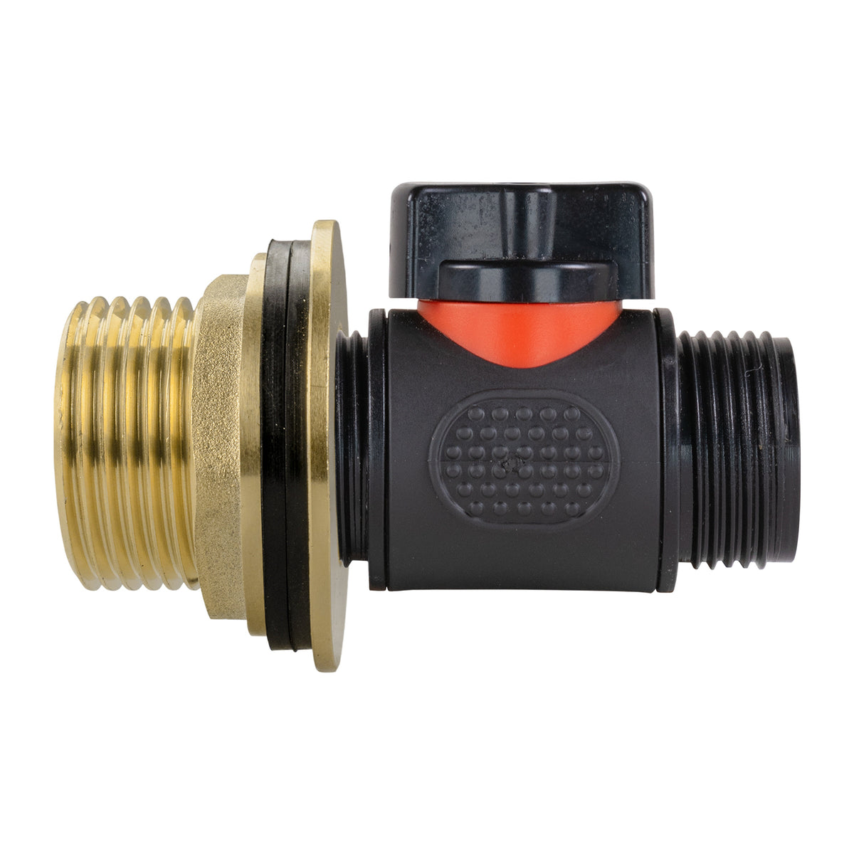 Water Butt Brass Kit 1" with 3/4" BSP In-Line Valve