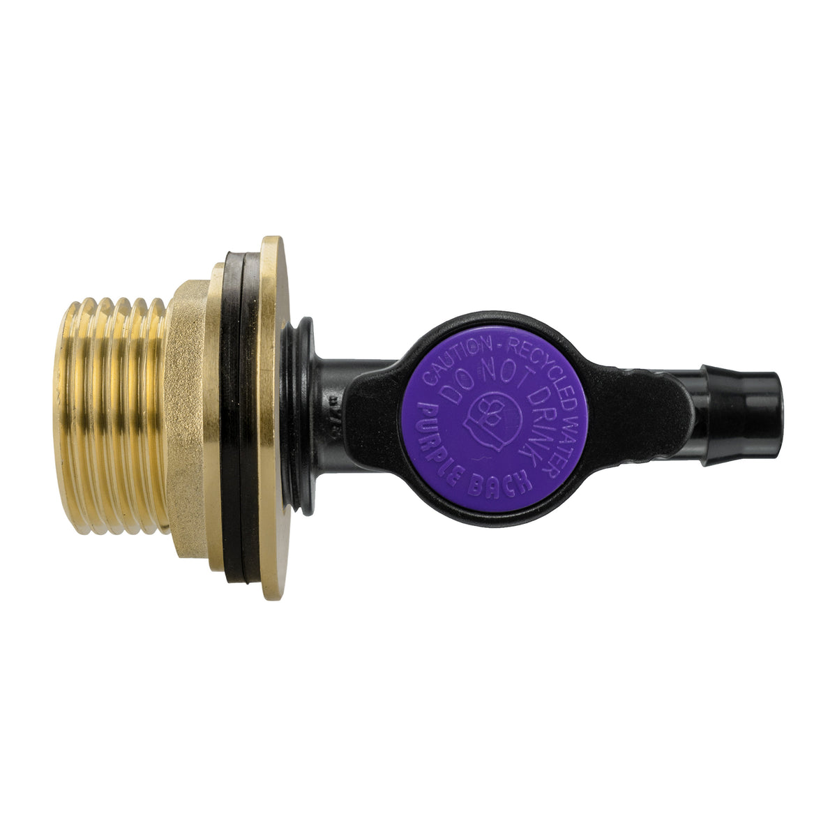 Water Butt Brass Kit 1" with 13mm Barb Irrigation Valve