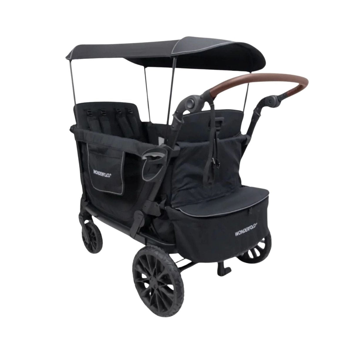 Wonderfold L4 Quad Stroller Wagon - Black