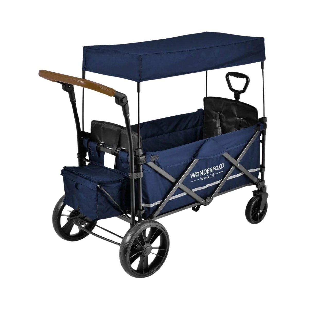 Wonderfold X2 Push & Pull Double Stroller Wagon - Midnight Blue