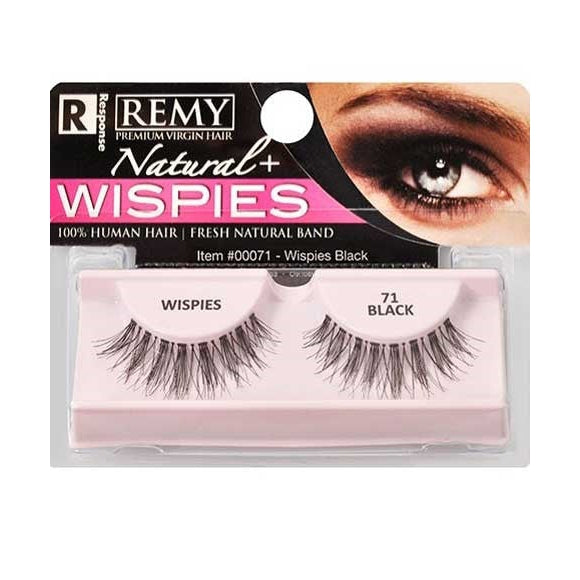 Response Remy Natural Lashes Wispies 71 – Feathered Volume & Natural Look for Everyday Wear, 1 Pair