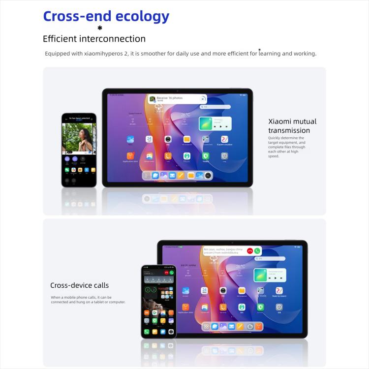 REDMI Pad 2 11 inch Tablet PC, Soft Light Edition 8GB+256GB, HyperOS 2, MediaTek G100-Ultra Octa Core CPU, Soft Light Edition 8GB+256GB