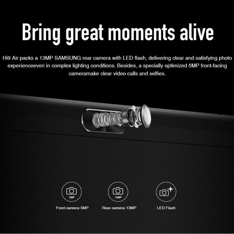 [HK Warehouse] CHUWI Hi9 Air Phone Call Tablet PC, 10.1 inch, 4GB+64GB, Android 8.0, MTK (Helio X27) Deca Core up to 2.1GHz, Support OTG, FM, Bluetooth, Dual Band WiFi, Network: 4G(Black)