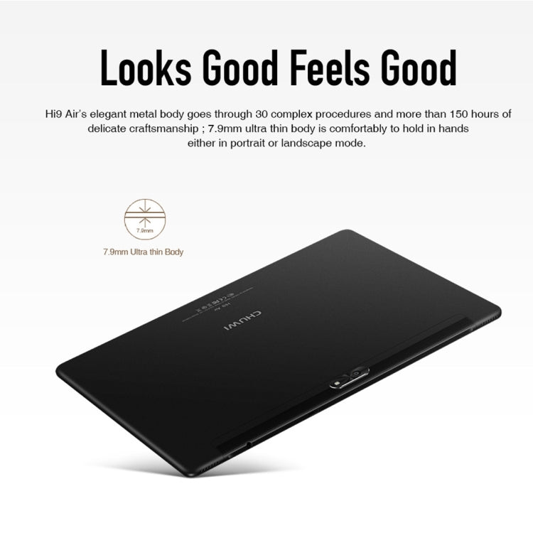 [HK Warehouse] CHUWI Hi9 Air Phone Call Tablet PC, 10.1 inch, 4GB+64GB, Android 8.0, MTK (Helio X27) Deca Core up to 2.1GHz, Support OTG, FM, Bluetooth, Dual Band WiFi, Network: 4G(Black)