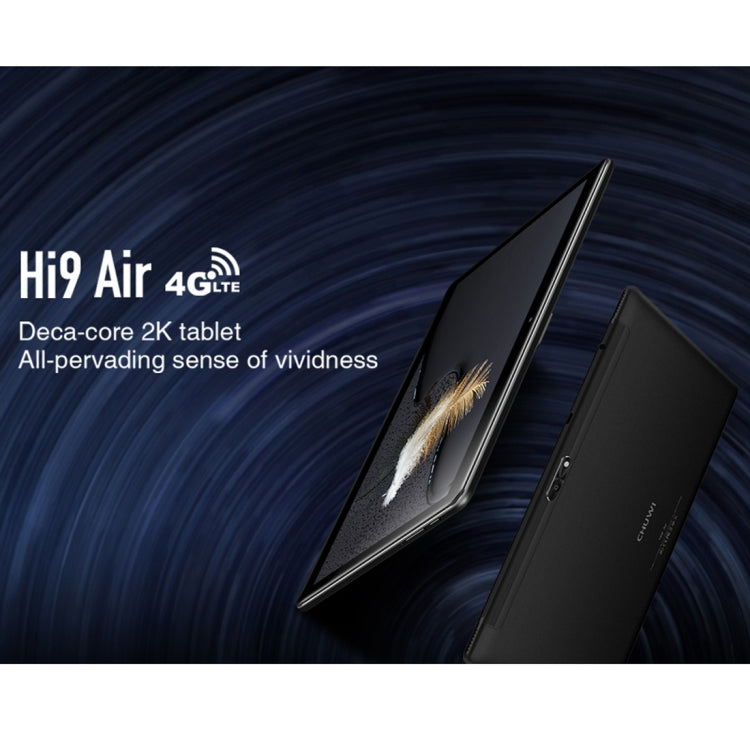 [HK Warehouse] CHUWI Hi9 Air Phone Call Tablet PC, 10.1 inch, 4GB+64GB, Android 8.0, MTK (Helio X27) Deca Core up to 2.1GHz, Support OTG, FM, Bluetooth, Dual Band WiFi, Network: 4G(Black)
