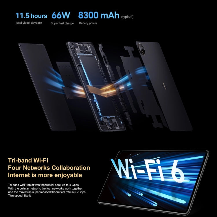 HUAWEI MatePad Pro 11 inch 2022 WiFi GOT-W09 8GB+256GB, HarmonyOS 3 Qualcomm Snapdragon 888 Octa Core, Support Dual WiFi / BT / GPS, Not Support Google Play(Blue)