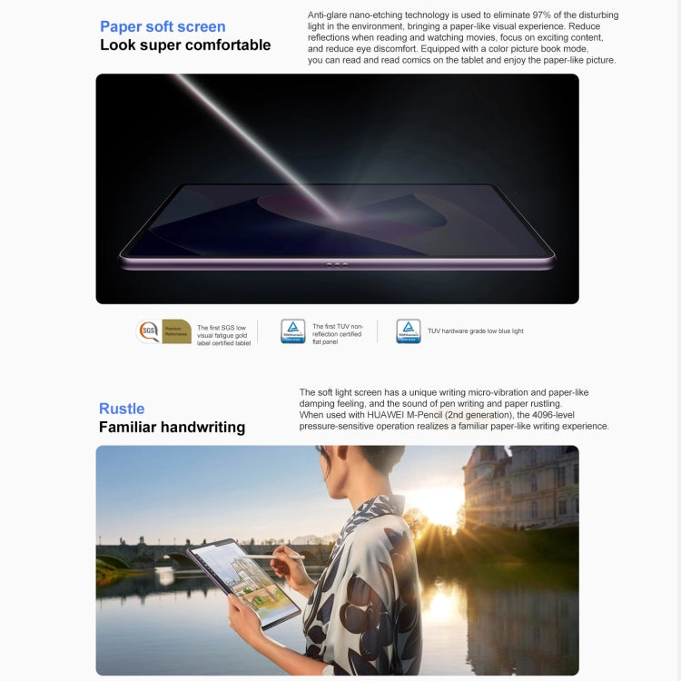 HUAWEI MatePad 11 inch 2023 WIFI DBR-W00 8GB+256GB, Paperfeel Diffuse Screen, HarmonyOS 3.1 Qualcomm Snapdragon 865 Octa Core up to 2.84GHz, Not Support Google Play(Black)