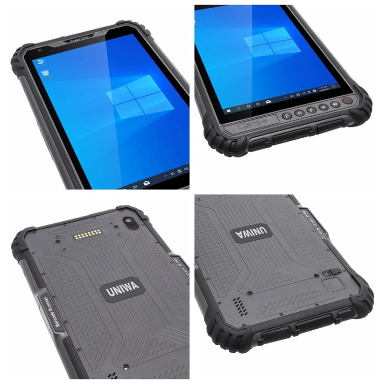 UNIWA WinPad W801 4G Rugged Tablet PC, 8.0 inch, 8GB+256GB, IP65 Waterproof Shockproof Dustproof, Windows 10, Intel Core i5-8200Y Dual Core, Support WiFi / BT / RJ-45, EU Plug(Dark Gray)