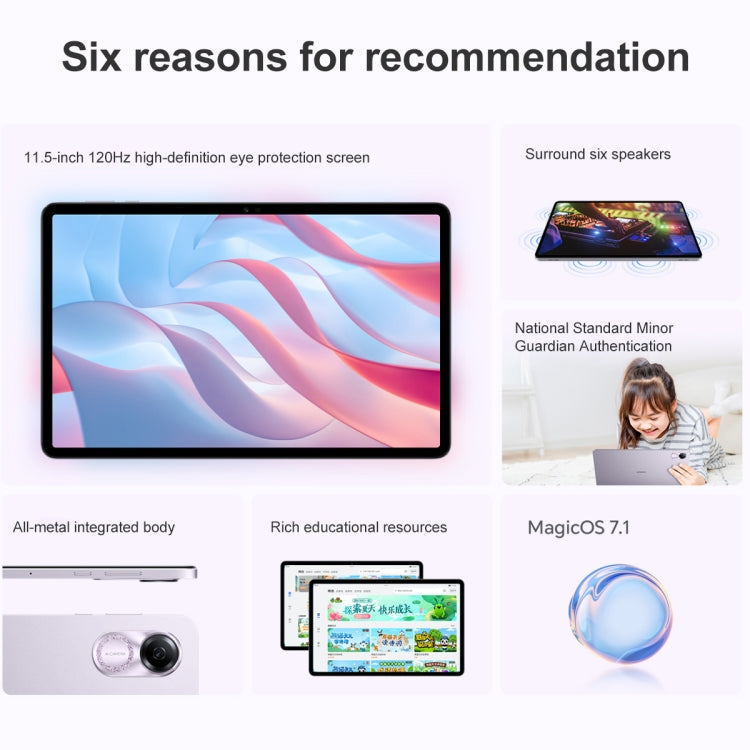 Honor Pad X8 Pro ELN-W09 WiFi, 11.5 inch, 6GB+128GB, MagicOS 7.1 Qualcomm Snapdragon 685 Octa Core, 6 Speakers, Not Support Google(Cyan)