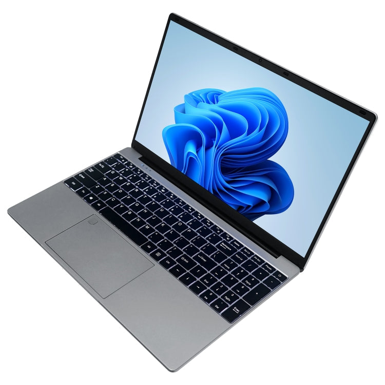 HONGSAMDE HSD1509 Notebook, 15.6 inch, 16GB+128GB, Windows 11 Intel Celeron N5095 Quad Core, Support TF Card & WiFi & BT & HDMI, US Plug(Silver Grey)