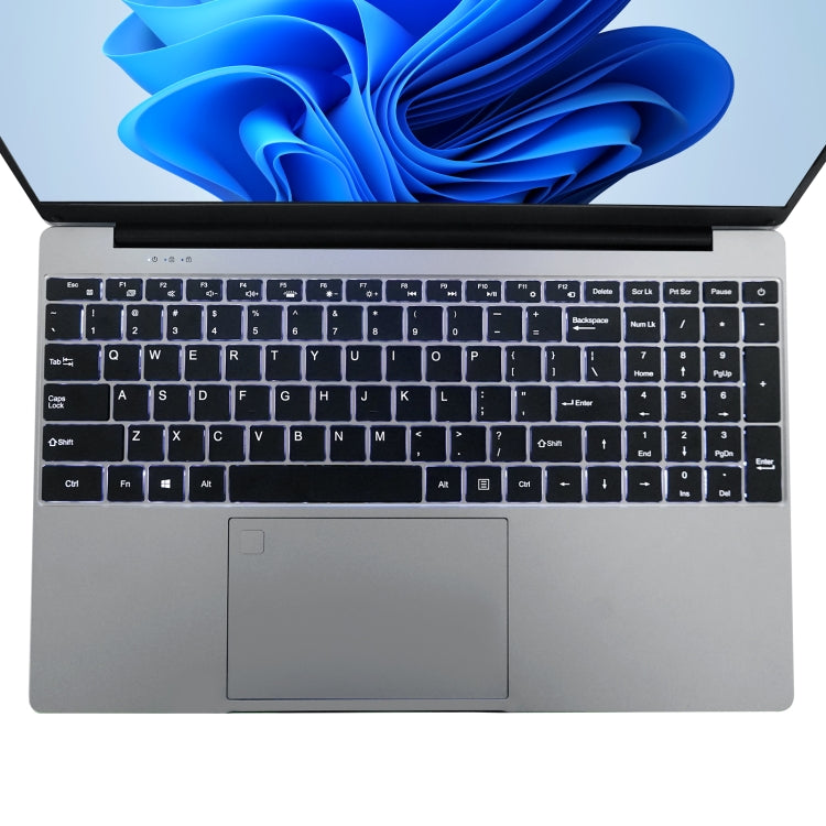 HONGSAMDE HSD1509 Notebook, 15.6 inch, 16GB+512GB, Windows 11 Intel Celeron N5095 Quad Core, Support TF Card & WiFi & BT & HDMI, US Plug (Silver Grey)