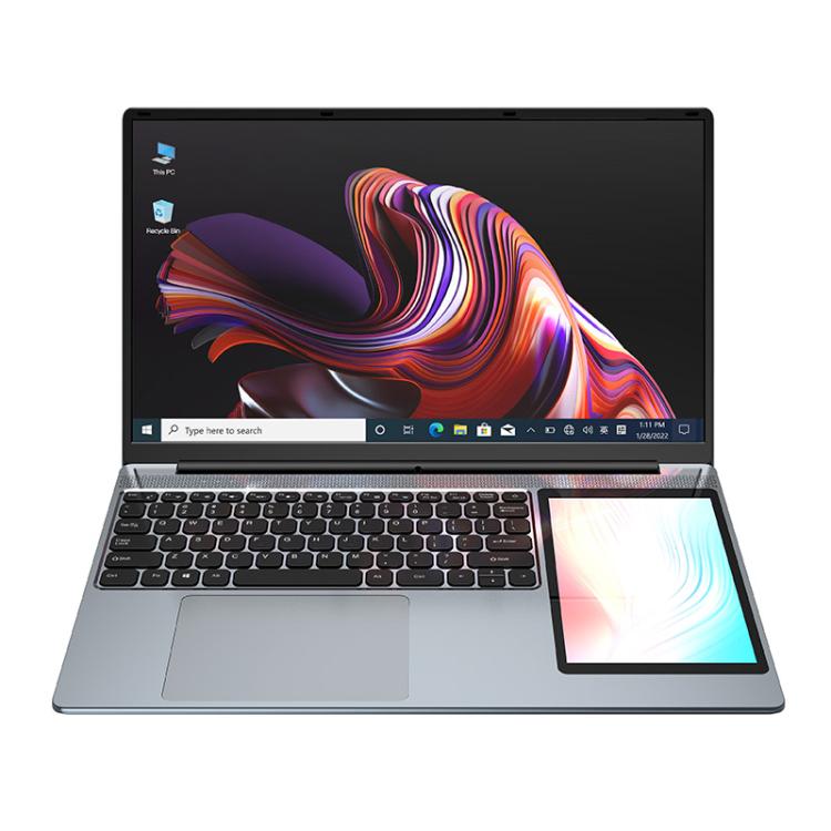 UNIWA ULAP Q15ZR Laptop, 8GB+256GB, 15.6 inch and 7 inch Dual Display Windows 11 Intel Alder Lake N100 Octa Core, UK Plug
