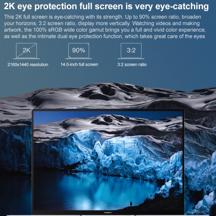 Huawei MateBook 14 Laptop, 16GB+512GB, Windows 10 Home Chinese Version, Intel Core i5-1135G7 Quad Core up to 4.2GHz, Iris Xe Graphics, Support Bluetooth / HDMI, US Plug(Silver)