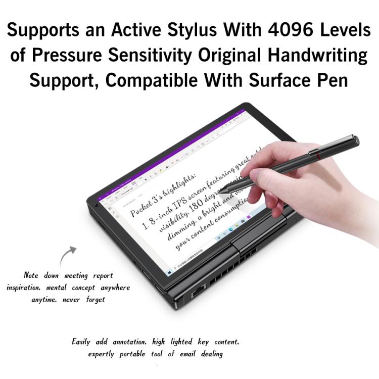 GPD Pocket 3 Handheld PC, 16GB+512GB, 8 inch Windows 11 Home Intel Pentium Gold 7505, EU Plug