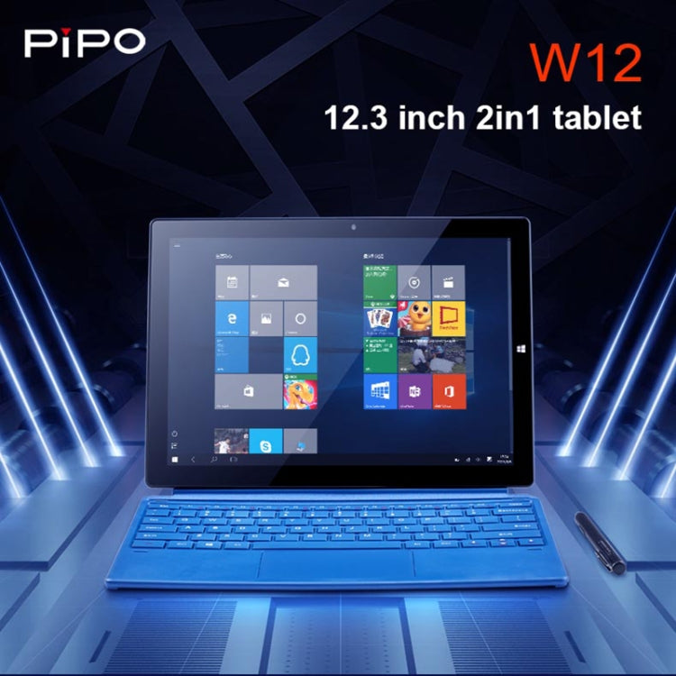 PiPO W12 4G LTE Tablet PC, 12.3 inch, 8GB+256GB, Windows 10 System, Qualcomm Snapdragon 850 Octa Core up to 2.96GHz, with Keyboard & Stylus Pen, Support Dual SIM & Dual Band WiFi & Bluetooth & GPS, US Plug