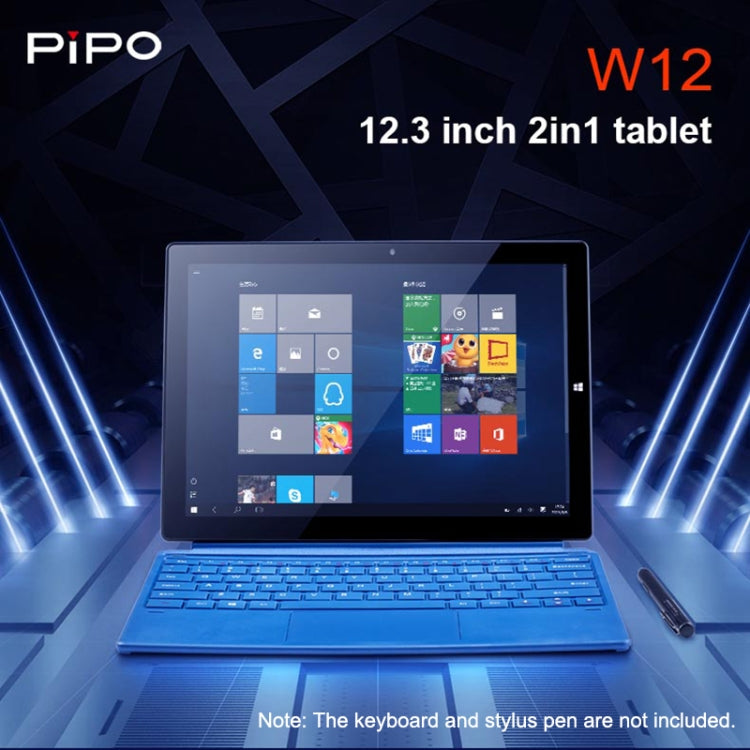 PiPO W12 4G LTE Tablet PC, 12.3 inch, 8GB+256GB, Windows 10 System, Qualcomm Snapdragon 850 Octa Core up to 2.96GHz, Not Include Keyboard & Stylus Pen, Support Dual SIM & Dual Band WiFi & Bluetooth & GPS, US Plug