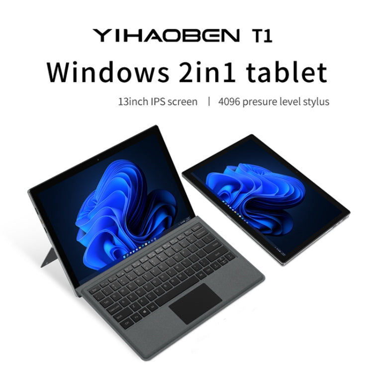 ONE-NETBOOK T1 2 in 1 Tablet PC, 13 inch, 8GB+512GB, Windows 11 Intel Pentium Gold 8505, Turbo Max 4.4GHz, with Keyboard, Support Wi-Fi6 & BT(Grey)