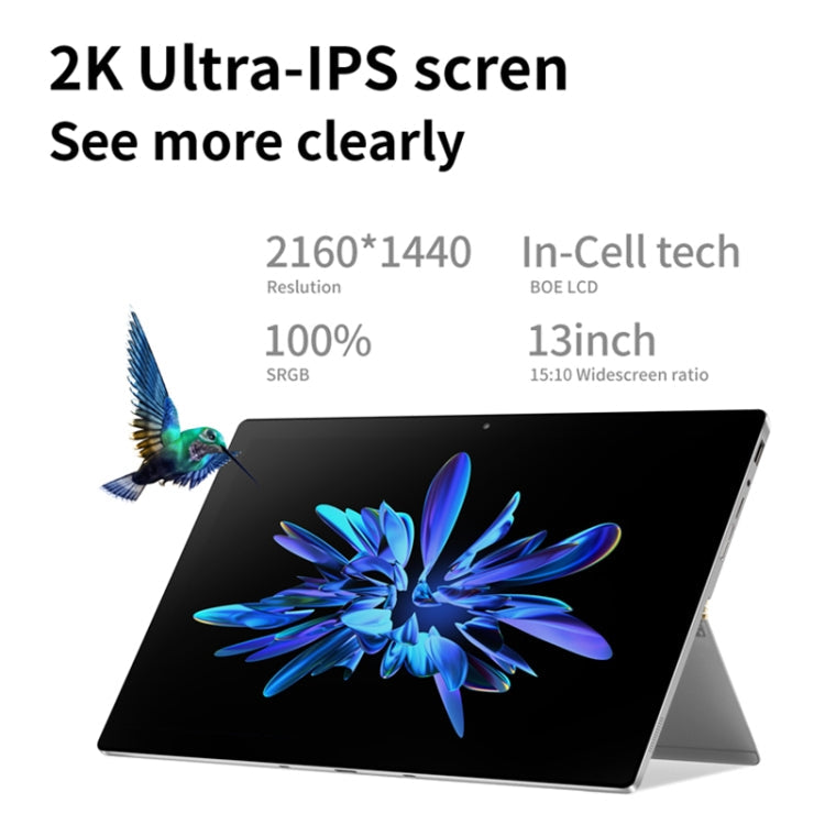 ONE-NETBOOK T1 2 in 1 Tablet PC, 13 inch, 8GB+512GB, Windows 11 Intel Pentium Gold 8505, Turbo Max 4.4GHz, with Keyboard, Support Wi-Fi6 & BT(Grey)