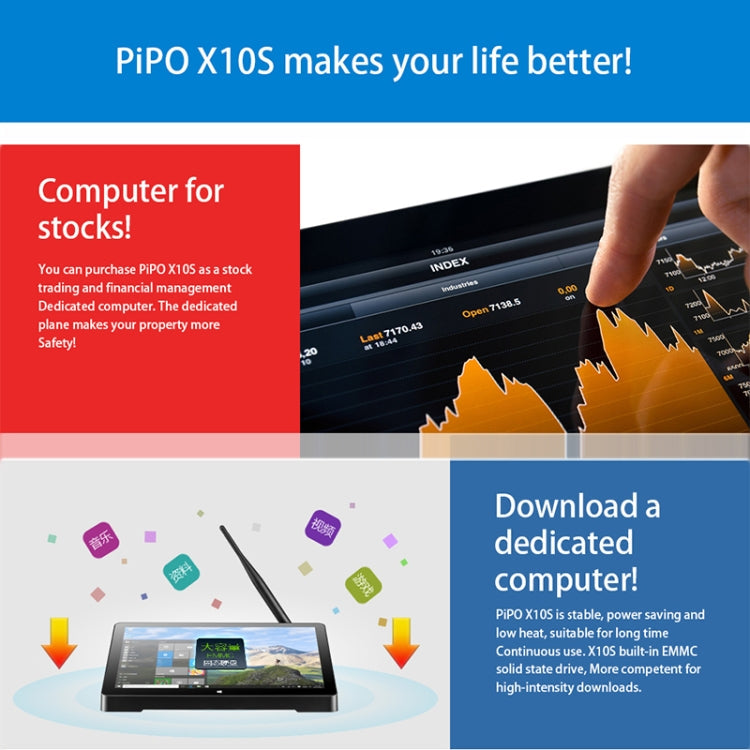 PiPo H10PRO All-in-One Mini PC, 10.1 inch, 8GB+128GB, Windows 11 Intel Alder Lake N95 Quad Core, US Plug, H10PRO 8GB+128GB