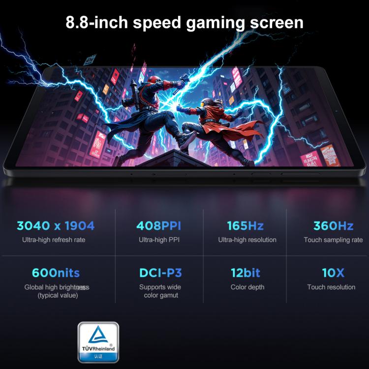 Lenovo LEGION Y700 Gen4 8.8 inch AI Gaming WIFI Tablet, 16GB+1TB, Android 15, Qualcomm Snapdragon 8Elite Octa Core, US Plug, 16GB+1TB