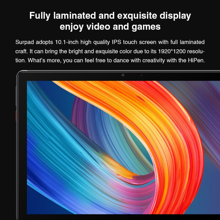 CHUWI Surpad 4G LTE Tablet PC, 10.1 inch, 4GB+128GB, Android 10.0, Helio MT6771V Octa Core up to 2.0GHz, Support Dual SIM & OTG & Bluetooth & Dual Band WiFi, EU Plug (Black+Grey)