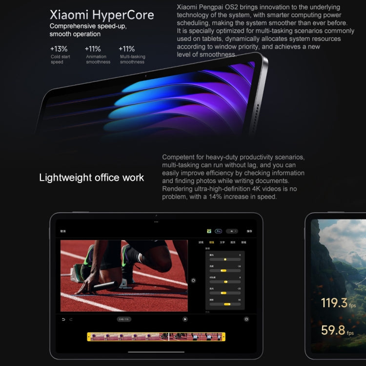 Xiaomi Pad 7 Pro 11.2 inch Soft Light Screen, 12GB+256GB, HyperOS 2 Qualcomm Snapdragon 8s Gen3 Octa Core (Blue)