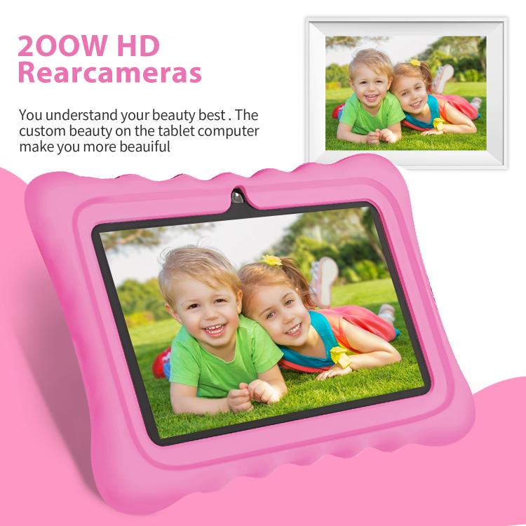 BDF T7 7 inch WiFi Kids Tablet PC with Silicone Case, 2GB+32GB, Android 8.1 MTK6735 Quad Core CPU, US Plug, 4GB+64GB