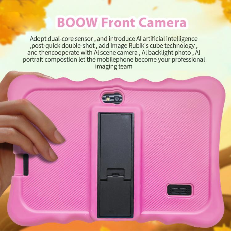 BDF T7 7 inch WiFi Kids Tablet PC with Silicone Case, 2GB+32GB, Android 8.1 MTK6735 Quad Core CPU, US Plug, 4GB+64GB