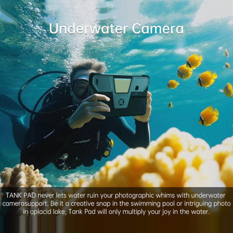 [HK Warehouse] Unihertz 8849 Tank Pad Rugged Tablet PC & Projector, 16GB+512GB, 10.95 inch Android 14 Dimensity 8200 Octa Core 5G Network, EU Plug (Black)