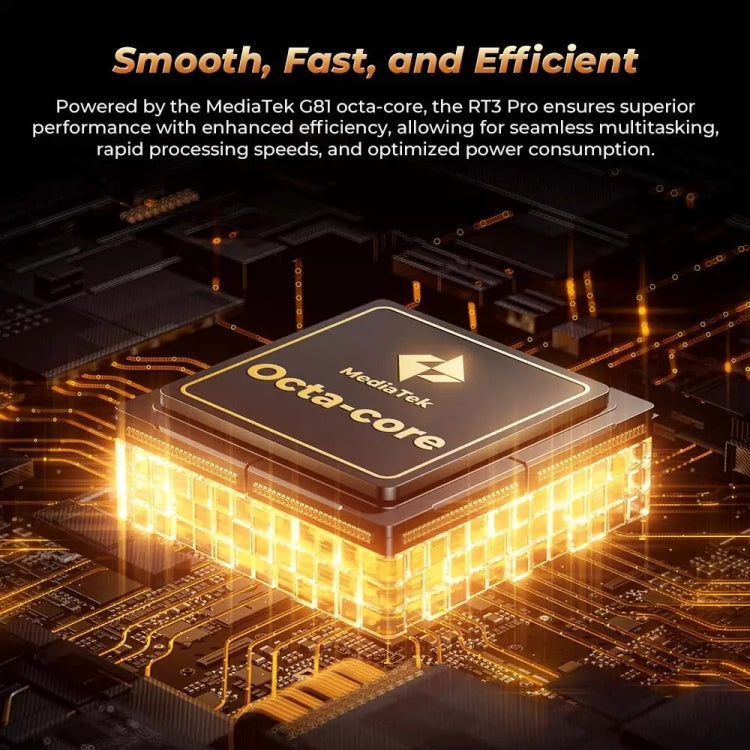 [HK Warehouse] OUKITEL RT3 Pro 4G Network IP68/IP69K Rugged Tablet, 4GB+128GB, 8.0 inch Android 14 MediaTek G81 Octa-Core Support Dual SIM, EU Plug (Black)