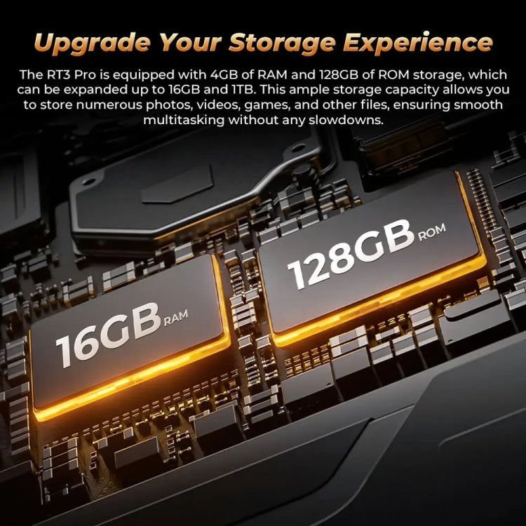 [HK Warehouse] OUKITEL RT3 Pro 4G Network IP68/IP69K Rugged Tablet, 4GB+128GB, 8.0 inch Android 14 MediaTek G81 Octa-Core Support Dual SIM, EU Plug (Orange)