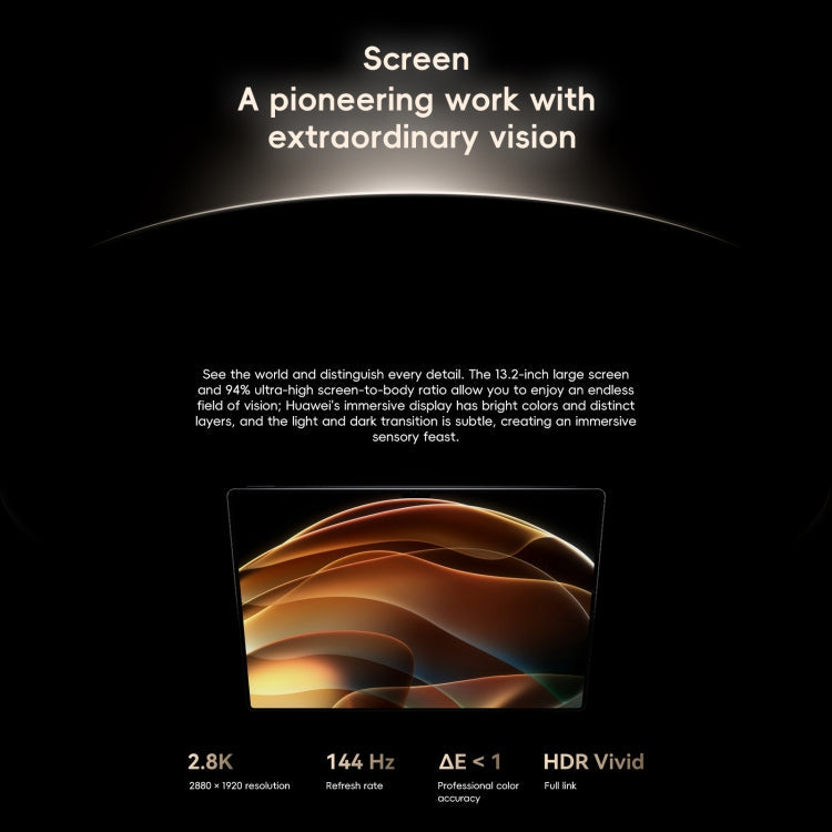 HUAWEI MatePad Pro 13.2 inch 2025 WiFi Soft Light Screen, 16GB+1TB, HarmonyOS 4.3 Hisilicon Kirin 9020, Not Support Google Play (Black)