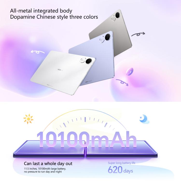 Honor Pad V9 WiFi Tablet PC, 11.5 inch 8GB+256GB MagicOS 9.0 Dimensity 8350 Ultra Octa Core (White)