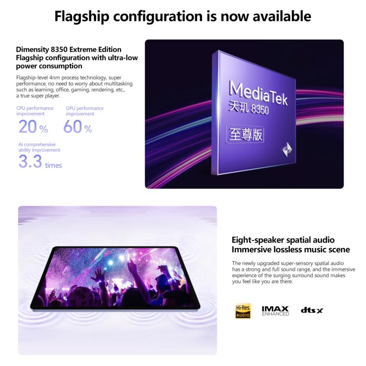 Honor Pad V9 WiFi Tablet PC, 11.5 inch 12GB+256GB MagicOS 9.0 Dimensity 8350 Ultra Octa Core (Grey)