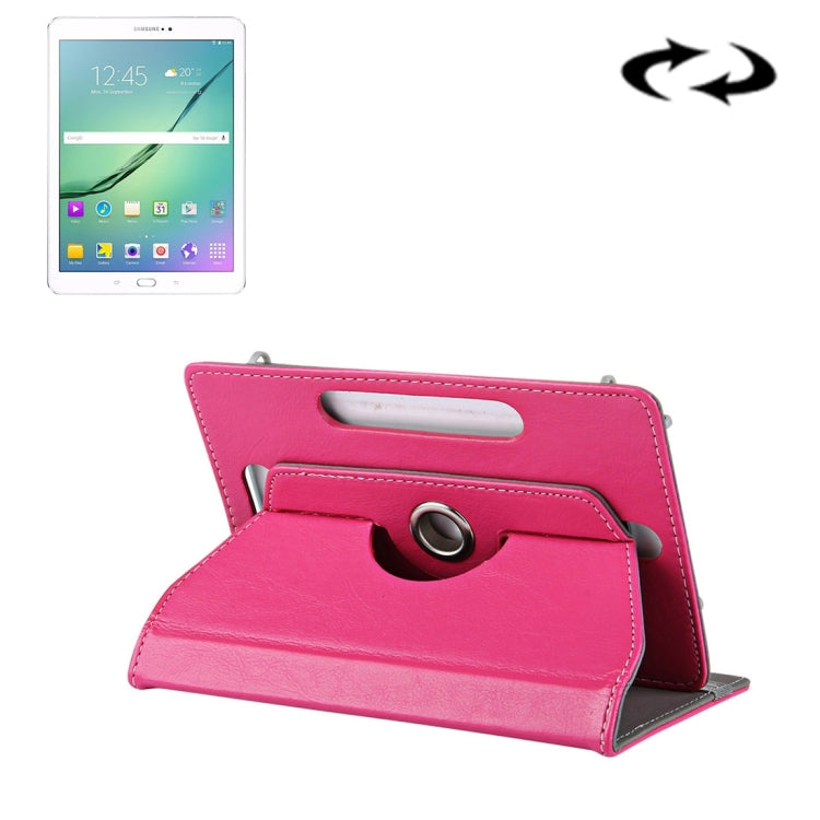10 inch Tablets Leather Case Crazy Horse Texture 360 Degrees Rotation Protective Case Shell with Holder for Asus ZenPad 10 Z300C, Huawei MediaPad M2 10.0-A01W, Cube IWORK10, 10 inch White, 10 inch Black, 10 inch Red, 10 inch Blue, 10 inch Magenta      ...