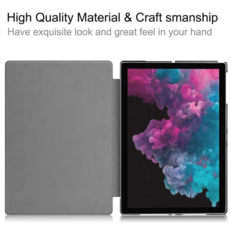 Custer Texture Horizontal Flip PU Leather Case for Microsoft Surface Pro 4 / 5 / 6 / 7 12.3 inch, with Holder & Pen Slot