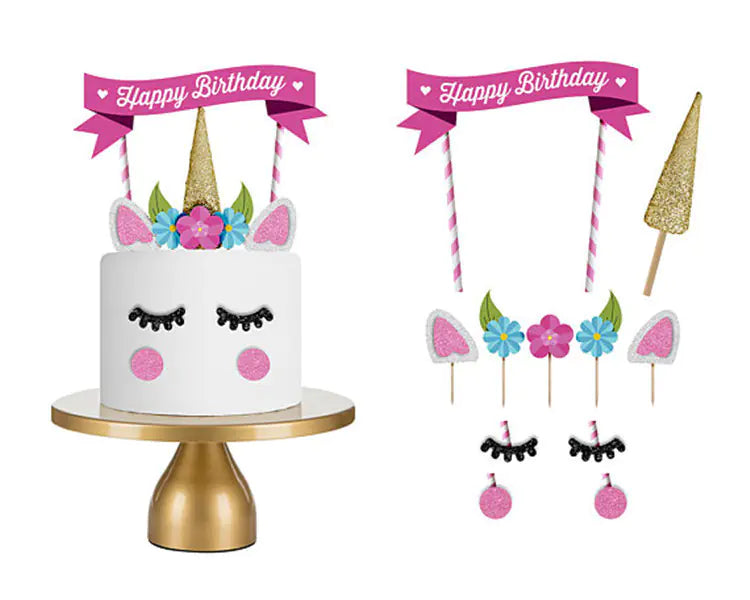 2020 Unicorn Cake Toppers for Birthday Party Decor