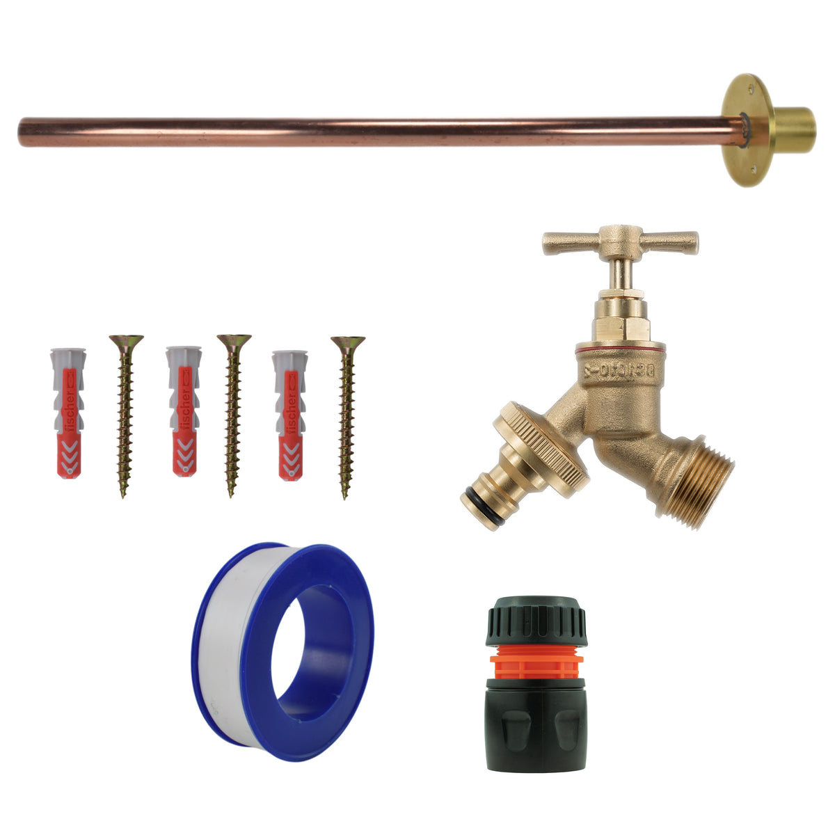 Brass Quick Connect Bib Tap BASIC Connection Kit