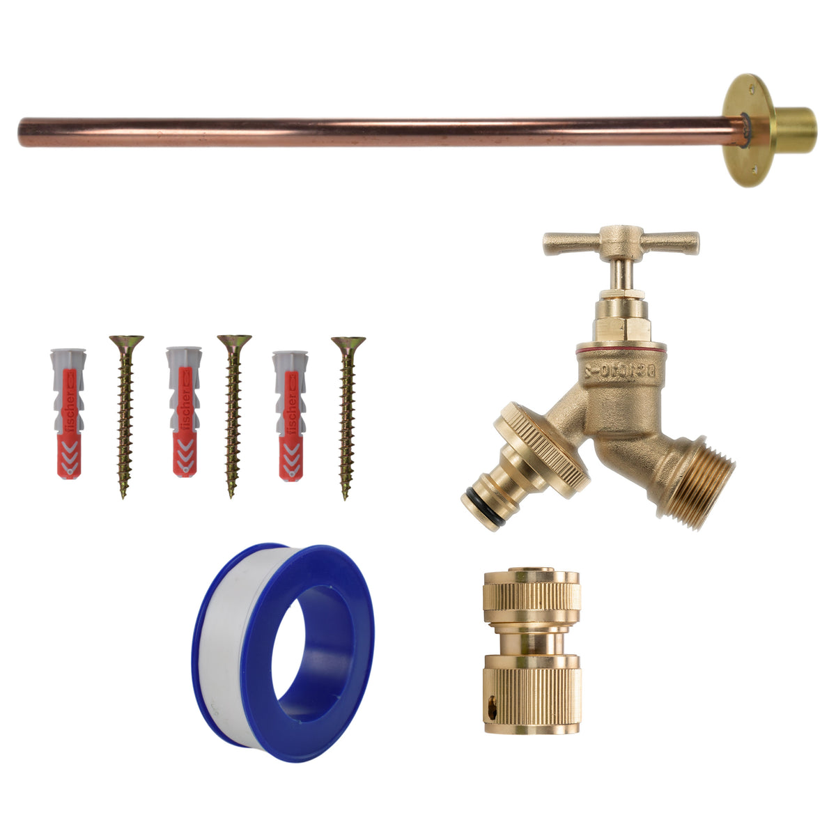 Brass Quick Connect Bib Tap BASIC Connection Kit