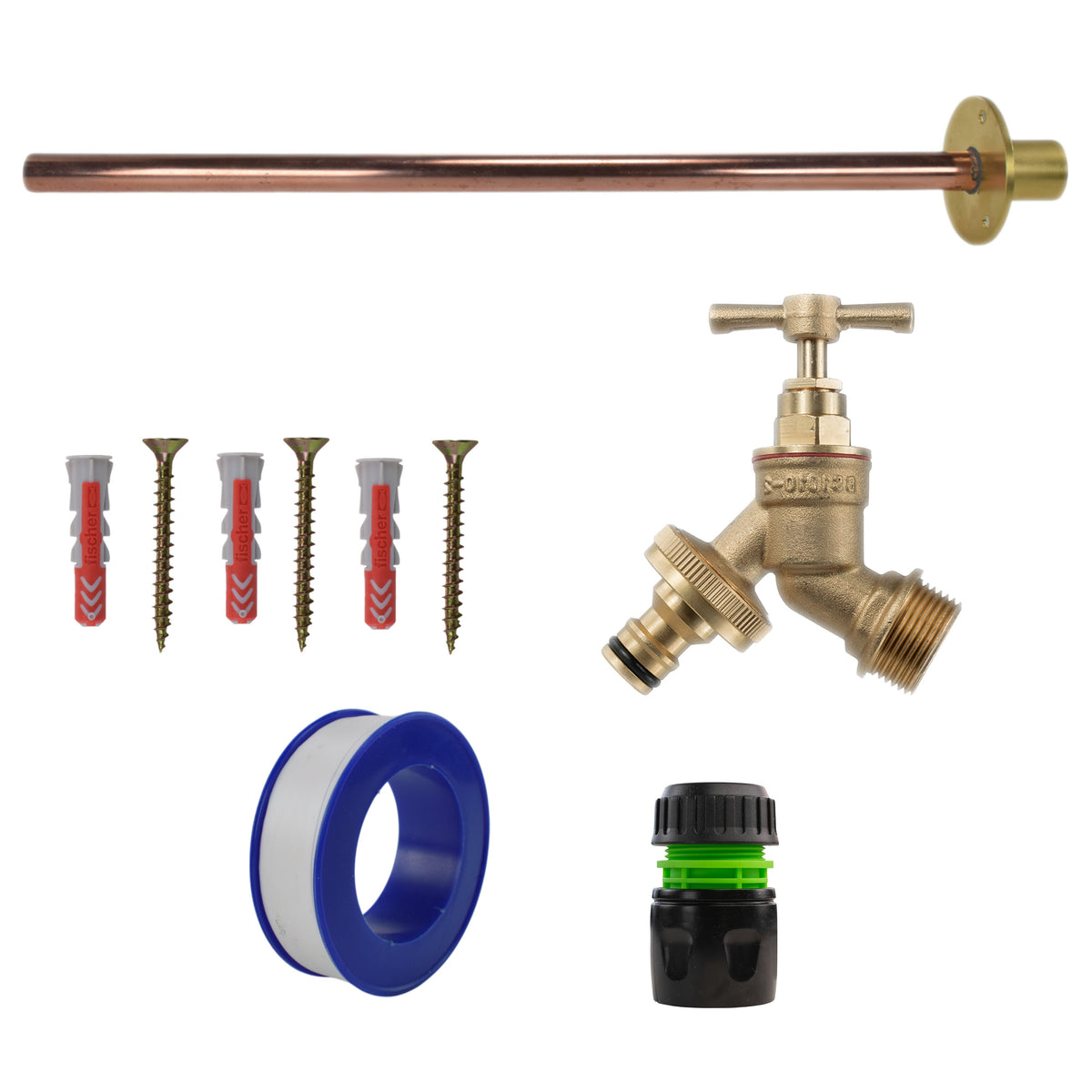 Brass Quick Connect Bib Tap BASIC Connection Kit